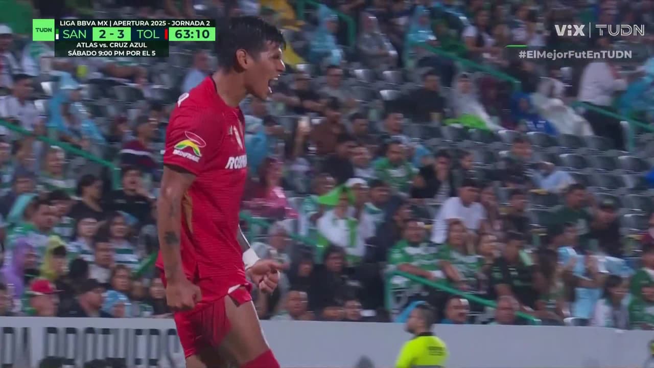 Toluca da infernal voltereta ante Santos en Liga MX antes de ir ante América